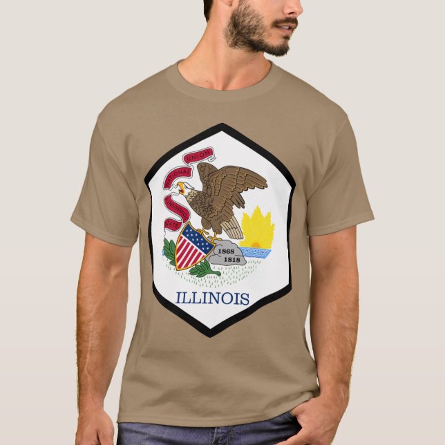 ILLINOIS HEXAGONAL SEAL T SHIRT (Framsida)