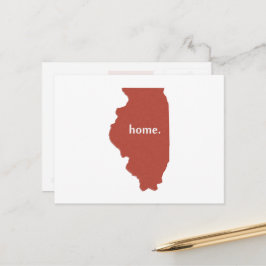 Illinois Home Red Vykort