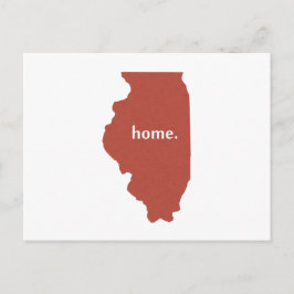 Illinois Home Red Vykort