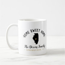 Illinois Home Sweet Home Family Monogram Mugg