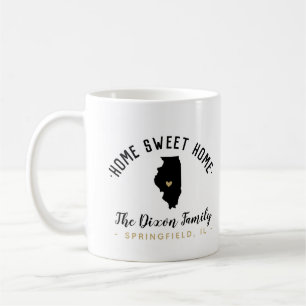 Illinois Home Sweet Home Family Monogram Mugg