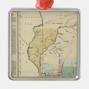 Illinois i 1822 julgransprydnad metall