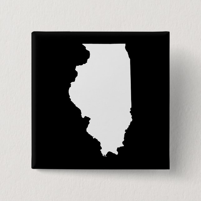 Illinois i vitt och svart knapp (Framsida)