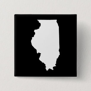 Illinois i vitt och svart knapp