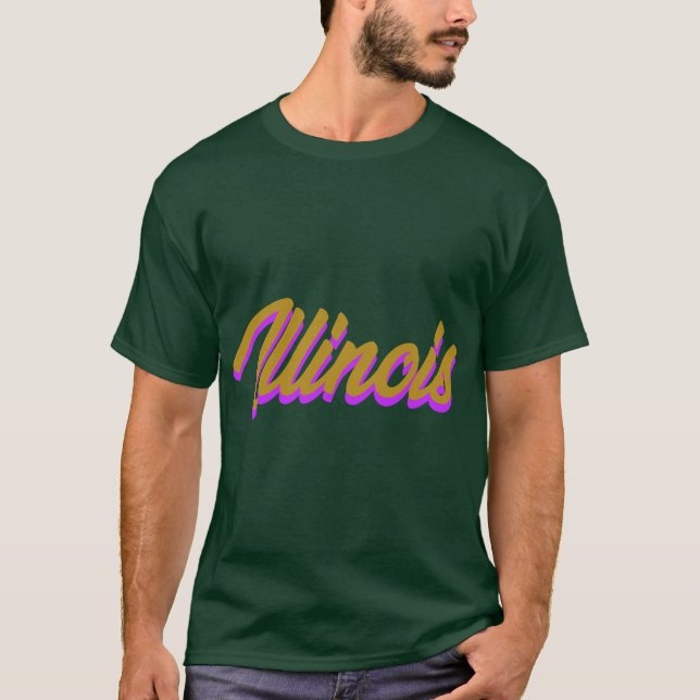 Illinois IL American State Pride Love 1 T Shirt (Framsida)