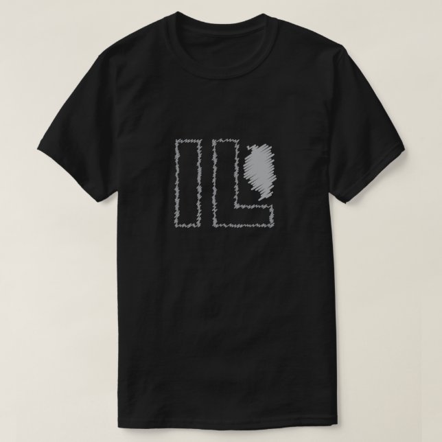 Illinois IL statlig t-skjorta T-shirt (Design framsida)