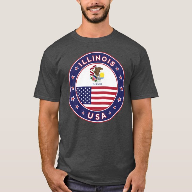 Illinois, Illinois t-shirt, T Shirt (Framsida)