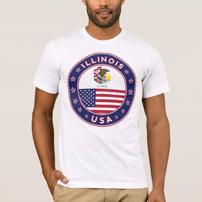 Illinois, Illinois t-shirt, T Shirt (Framsida)