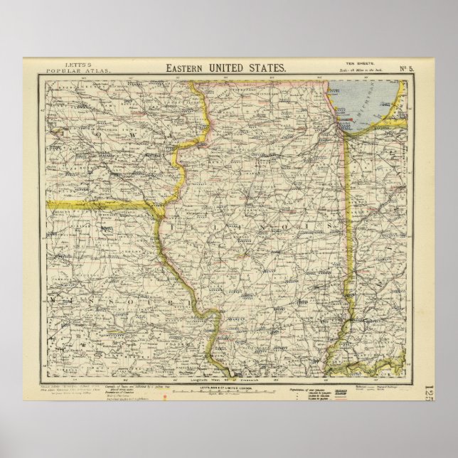 Illinois, Indiana, Iowa, Missouri Poster (Framsidan)