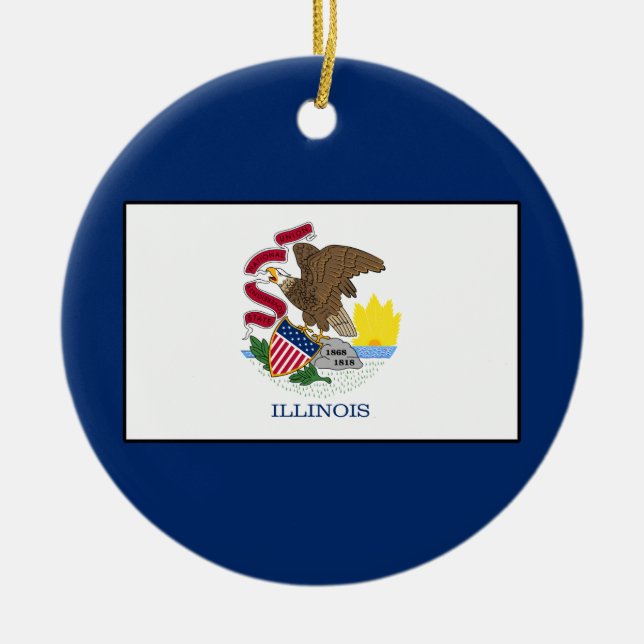 Illinois Julgransprydnad Keramik (Framsidan)