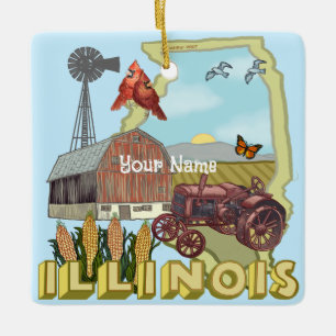 Illinois Julgransprydnad Keramik