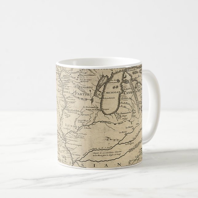Illinois Karta, 1718 Kaffemugg (Framsida höger)