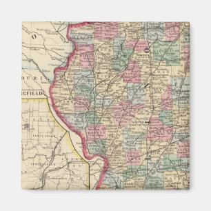 Illinois Karta av Mitchell Magnet