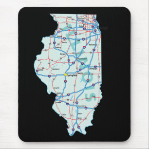 Illinois Karta Mousepad Musmatta