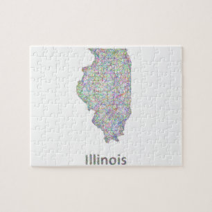 Illinois karta pussel