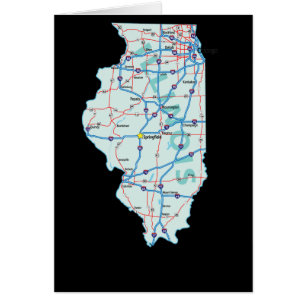 Illinois kartakort hälsningskort