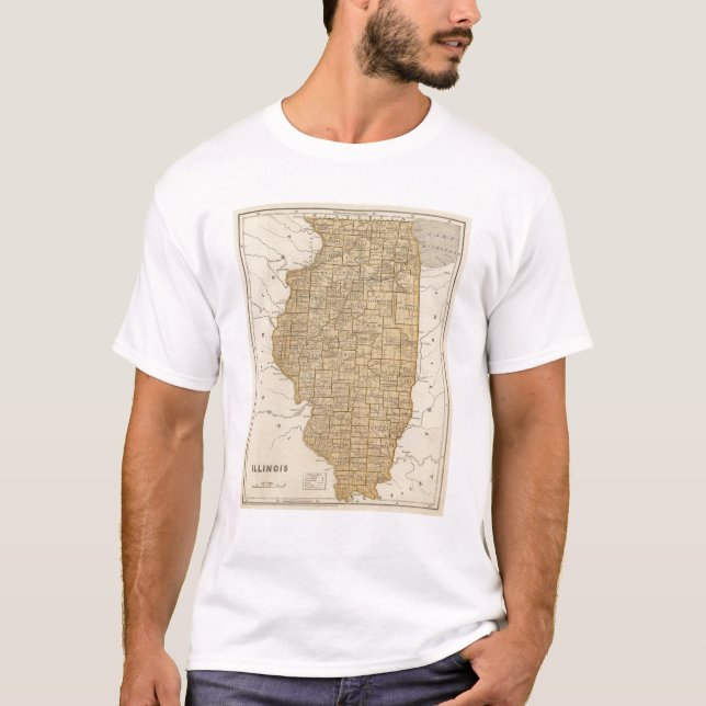 Illinois kartbokkarta t-shirt (Framsida)