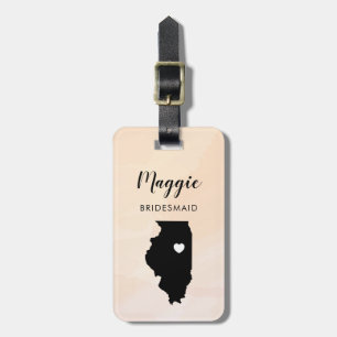Illinois kartong bagageetikett, välkomstpresent br bagagebricka