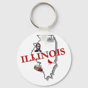 Illinois Keychain Nyckelring