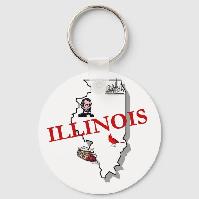 Illinois Keychain Nyckelring (Framsida)