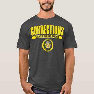 Illinois korrektionsförrättare Thin Grått Line T Shirt