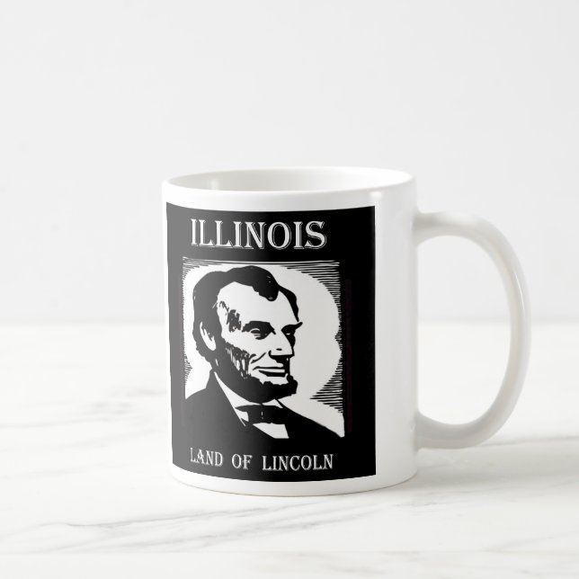 Illinois land av Lincoln Kaffemugg (Höger)