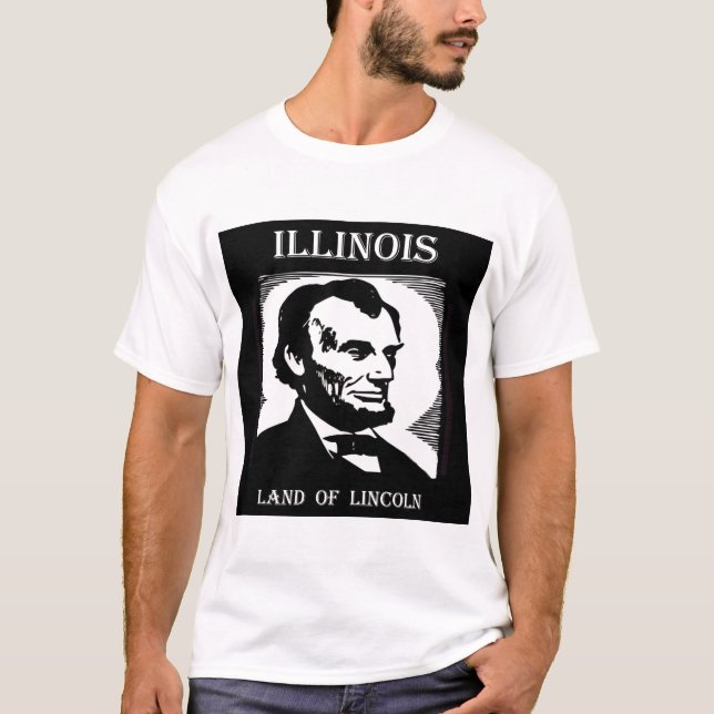 Illinois land av Lincoln T-shirt (Framsida)