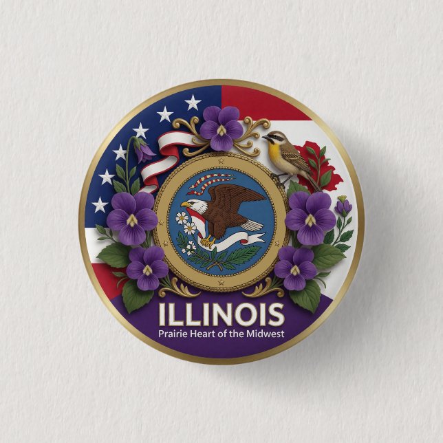 Illinois Land Of Lincoln Arv ✦ Knapp (Framsida)