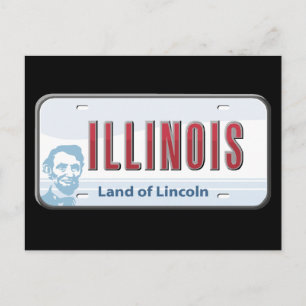 Illinois Land of Lincoln vykort