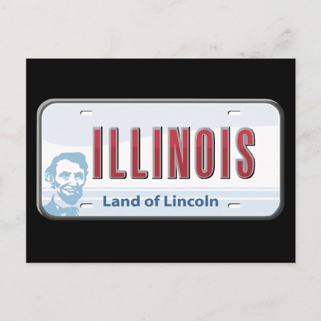 Illinois Land of Lincoln vykort (Framsida)