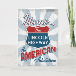 Illinois Lincoln Highway Vintage America Kort