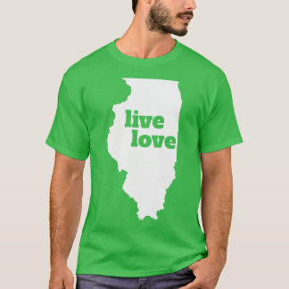 Illinois Live Kärlek Illinois T Shirt