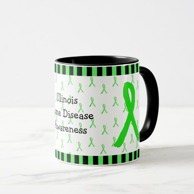 Illinois-Lyme-sjukdom medvetenhet kaffemugg (Framsida höger)