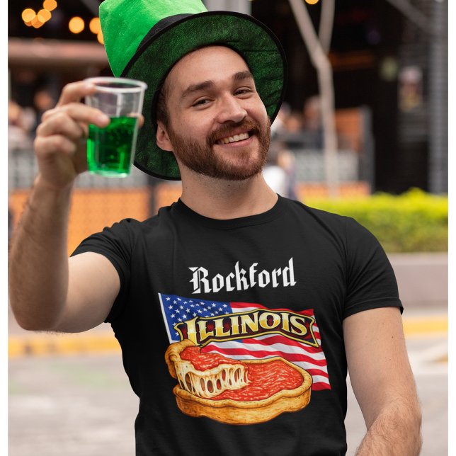 Illinois Mäns Mörka T-Shirt (Home is Illinois—And It Tastes Like This)