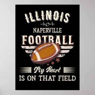 Illinois Naperville American Football Poster