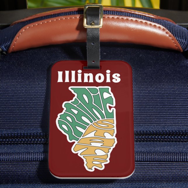 Illinois Nickname Ord Art Bagagebricka (Framsida Insitu 2)