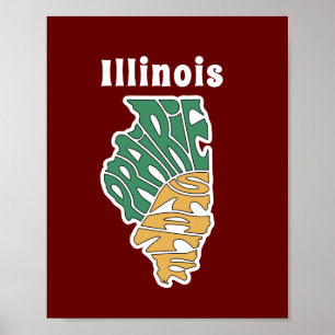 Illinois Nickname Ord Art Poster