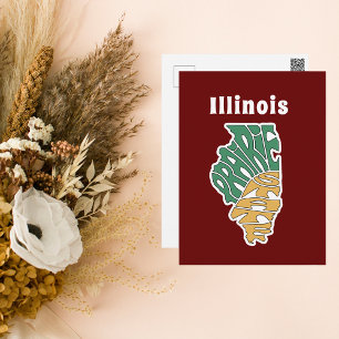 Illinois Nickname Ord Art Vykort