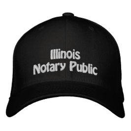 Illinois Notary Public Embroized Baseball Cap Broderad Keps