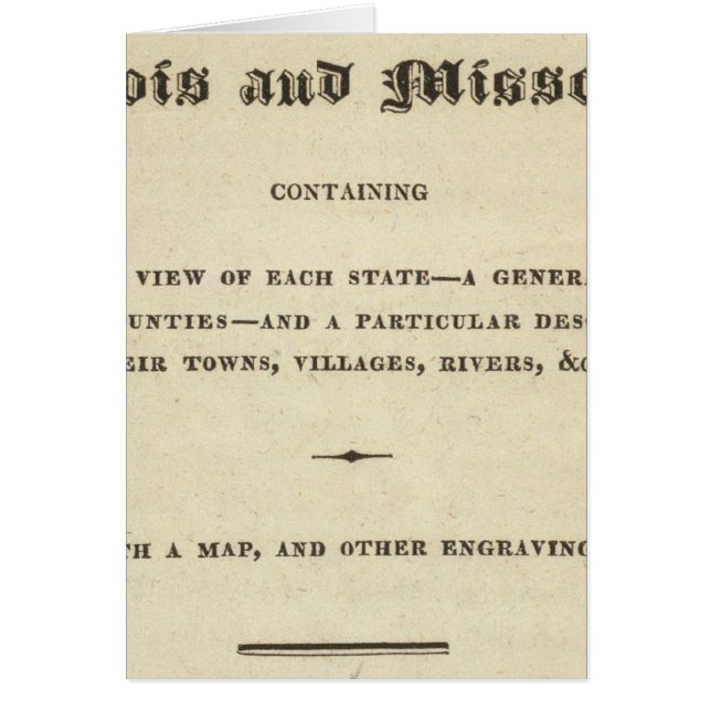 Illinois och Missouri 2 Hälsningskort (Framsidan)
