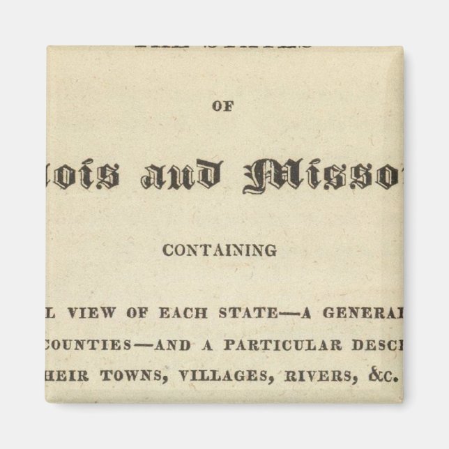 Illinois och Missouri 2 Magnet (Framsidan)