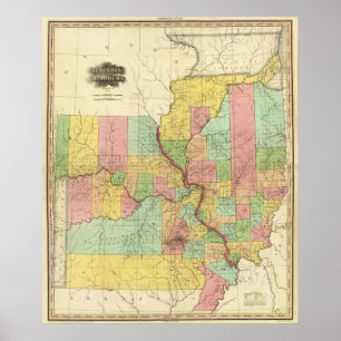 Illinois och Missouri 4 Poster