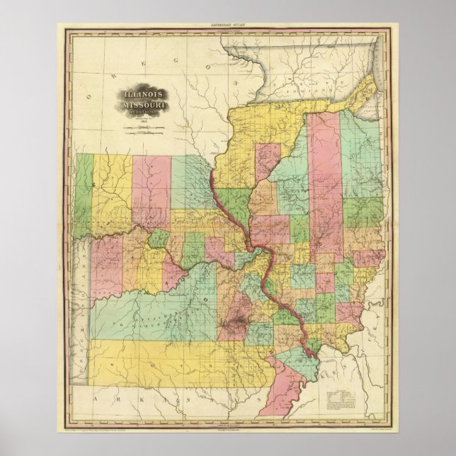 Illinois och Missouri 4 Poster (Framsidan)