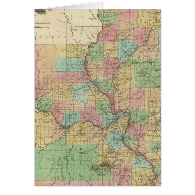 Illinois och Missouri Hälsningskort (Framsidan)