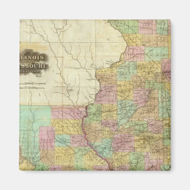 Illinois och Missouri Magnet (Framsidan)