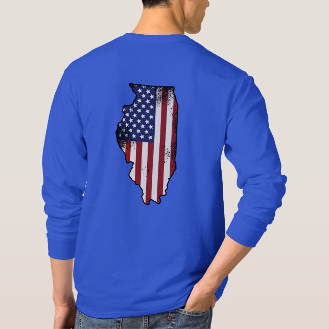 Illinois Patriot Long Sleased T-shirt (Baksida)