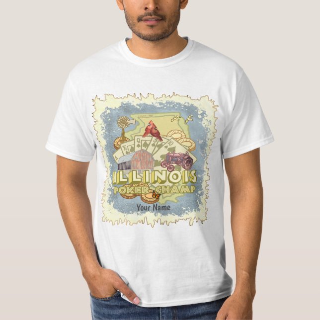 Illinois Poker T Shirt (Framsida)