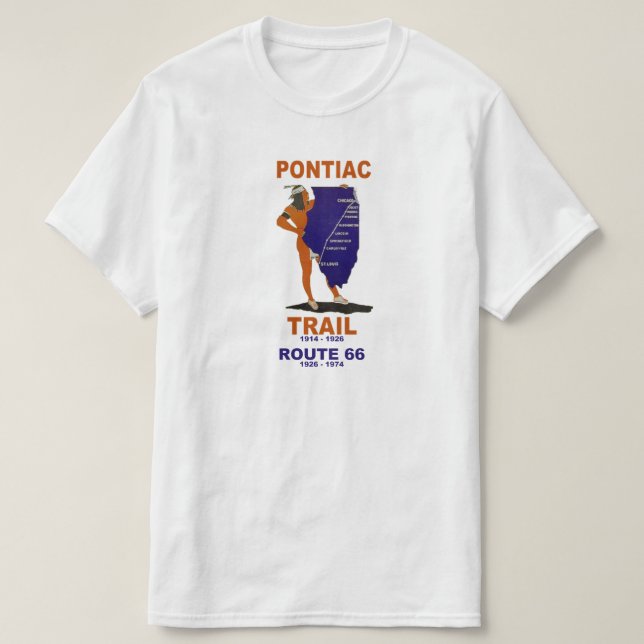 Illinois Pontiac Trail, före väg 66 T Shirt (Design framsida)
