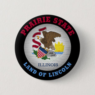 ILLINOIS PRAIRIE STATLIG FLAGGA KNAPP