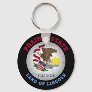 ILLINOIS PRAIRIE STATLIG FLAGGA NYCKELRING
